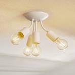 Go socket ceiling lamp, four-bulb, white