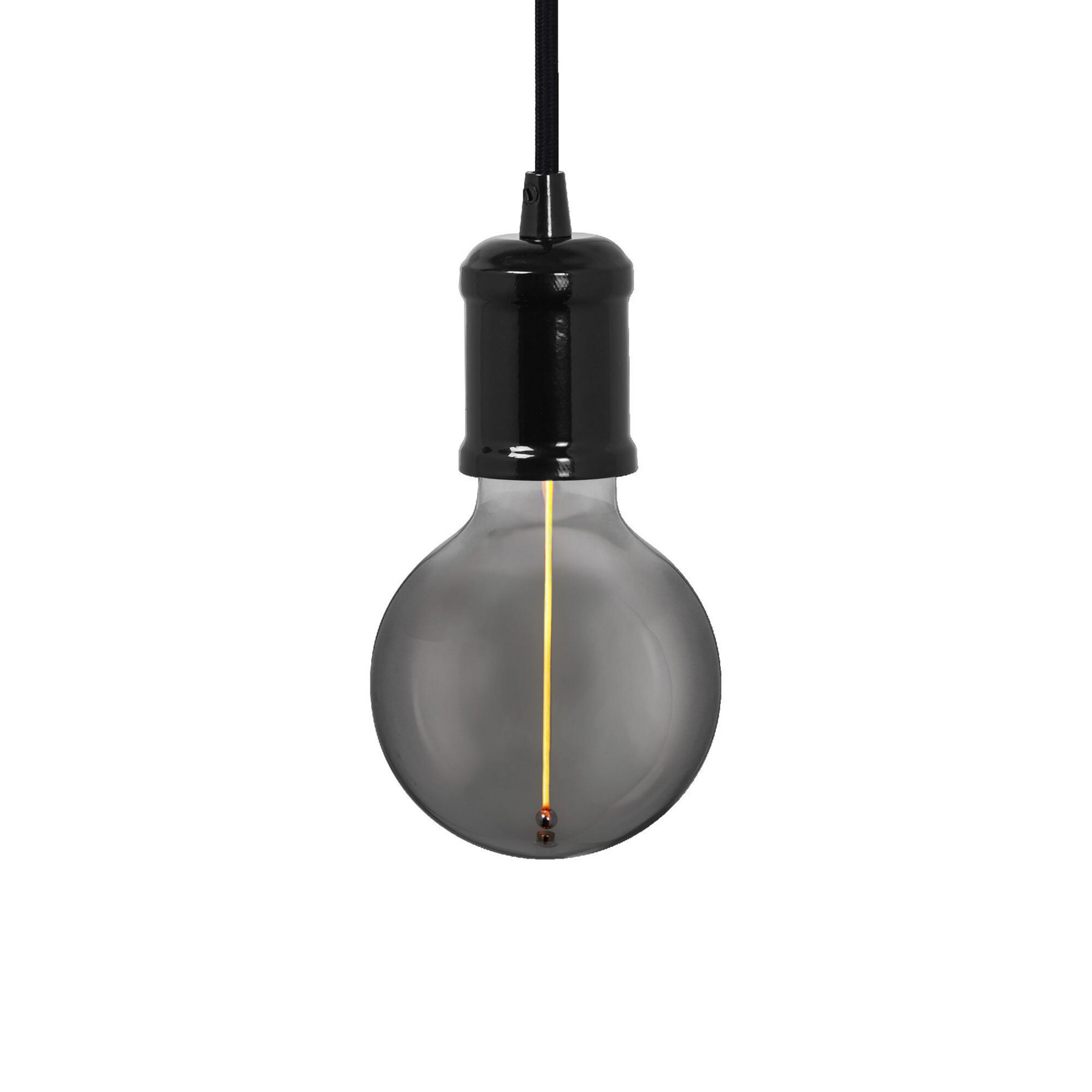 Suspension OSRAM VINTAGE 1906 BOBBIN, noir métal Ø 10 cm