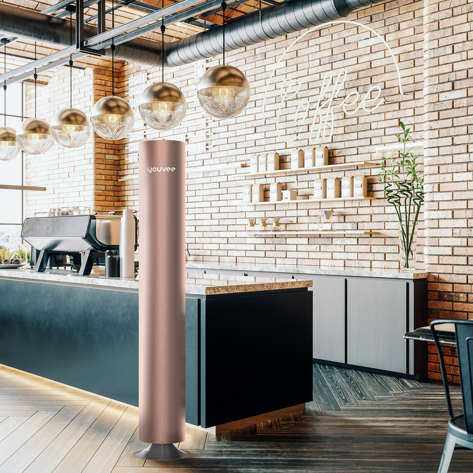 youvee UV-C-Luftreiniger mit CO2-Sensor