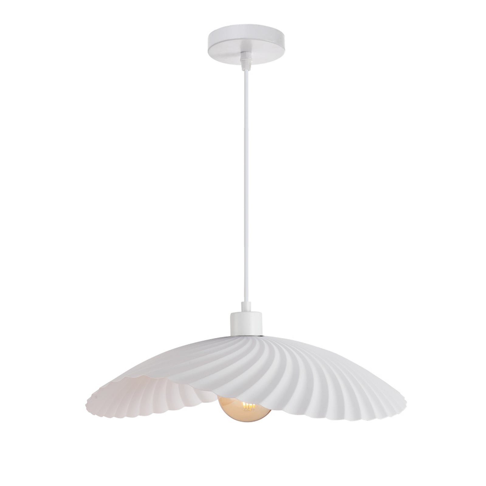 Závěsné světlo Dance, bílé, Ø 47 cm, kov