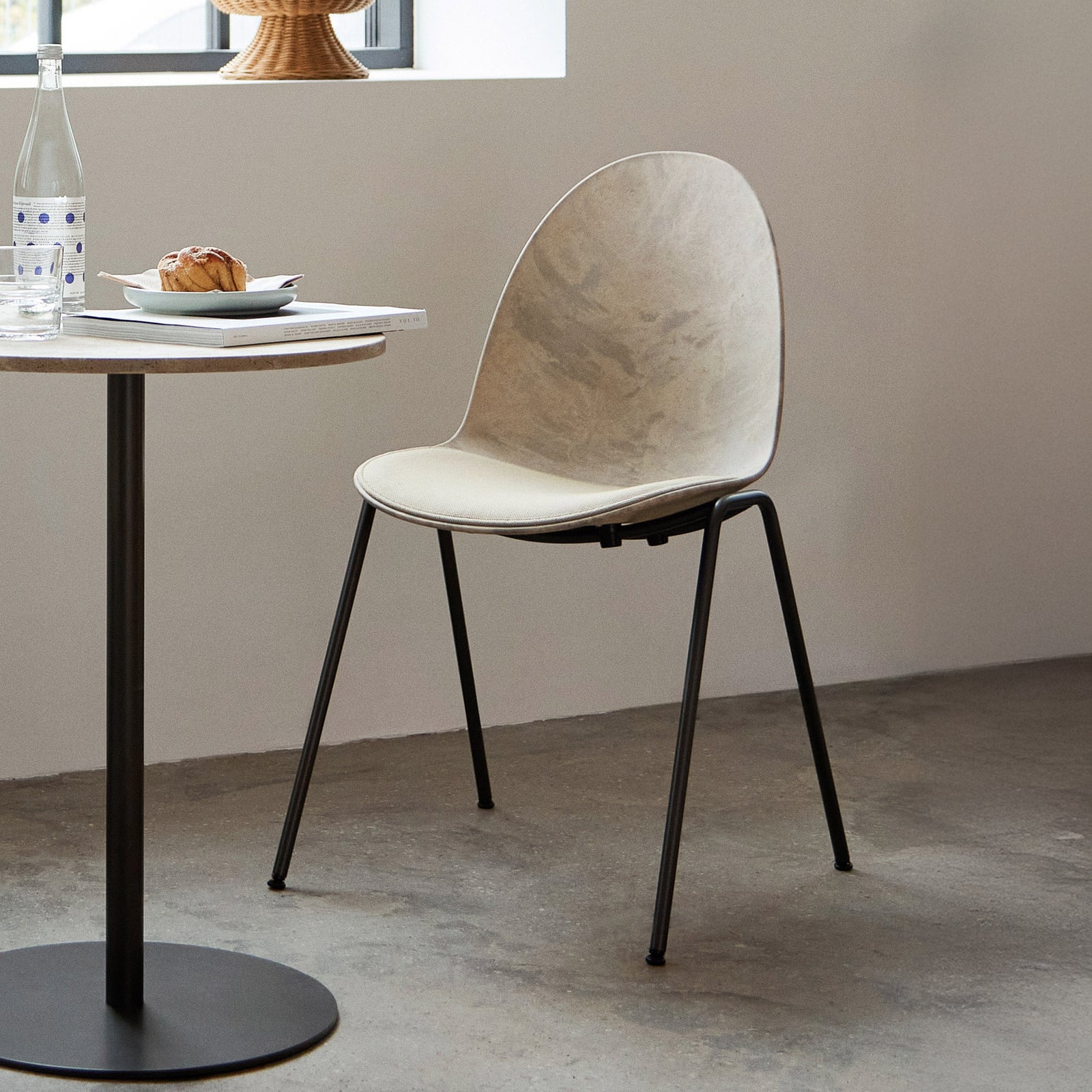 Tabouret de bar Eternity, gris, acier, hauteur 87,5 cm - Mater