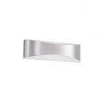 Akira udendørs LED-væglampe, sølv, bredde 23 cm – Lucande