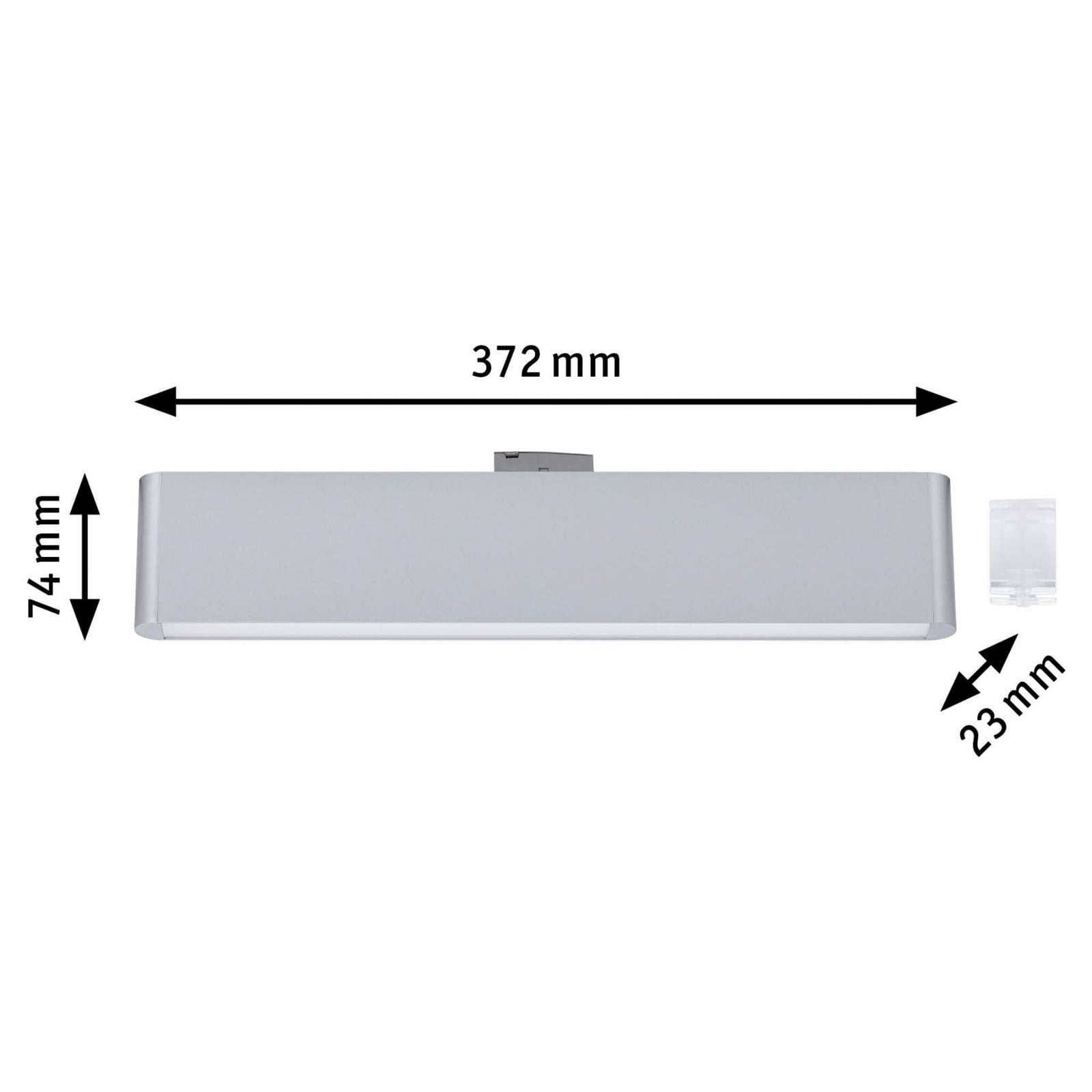 Paulmann URail LED-železniška svetilka Ceris, krom, 3.000 K, 37 cm