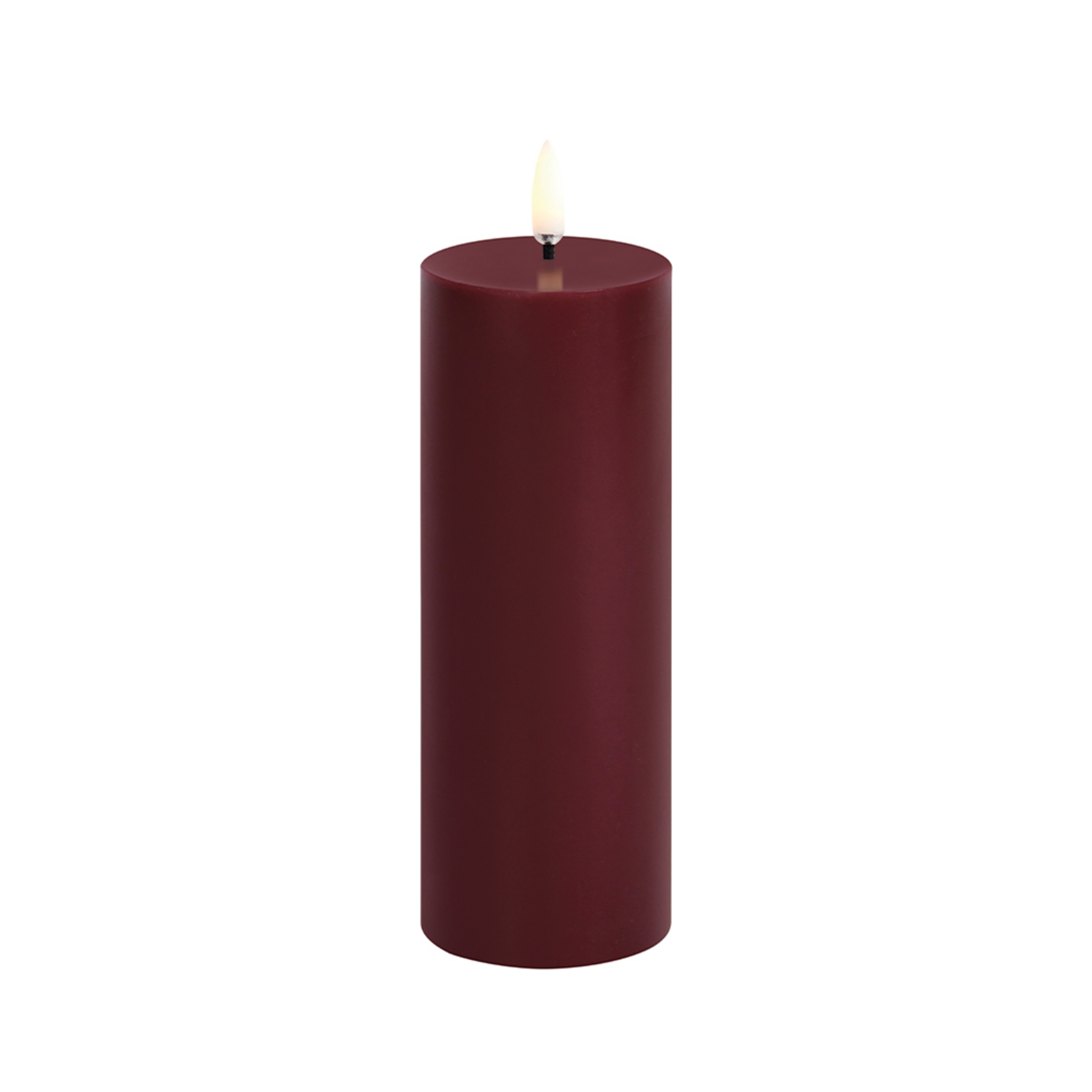 Stumpenkerze LED 5,8x15,2 cm Wine Rot/Smooth - Uyuni Lighting