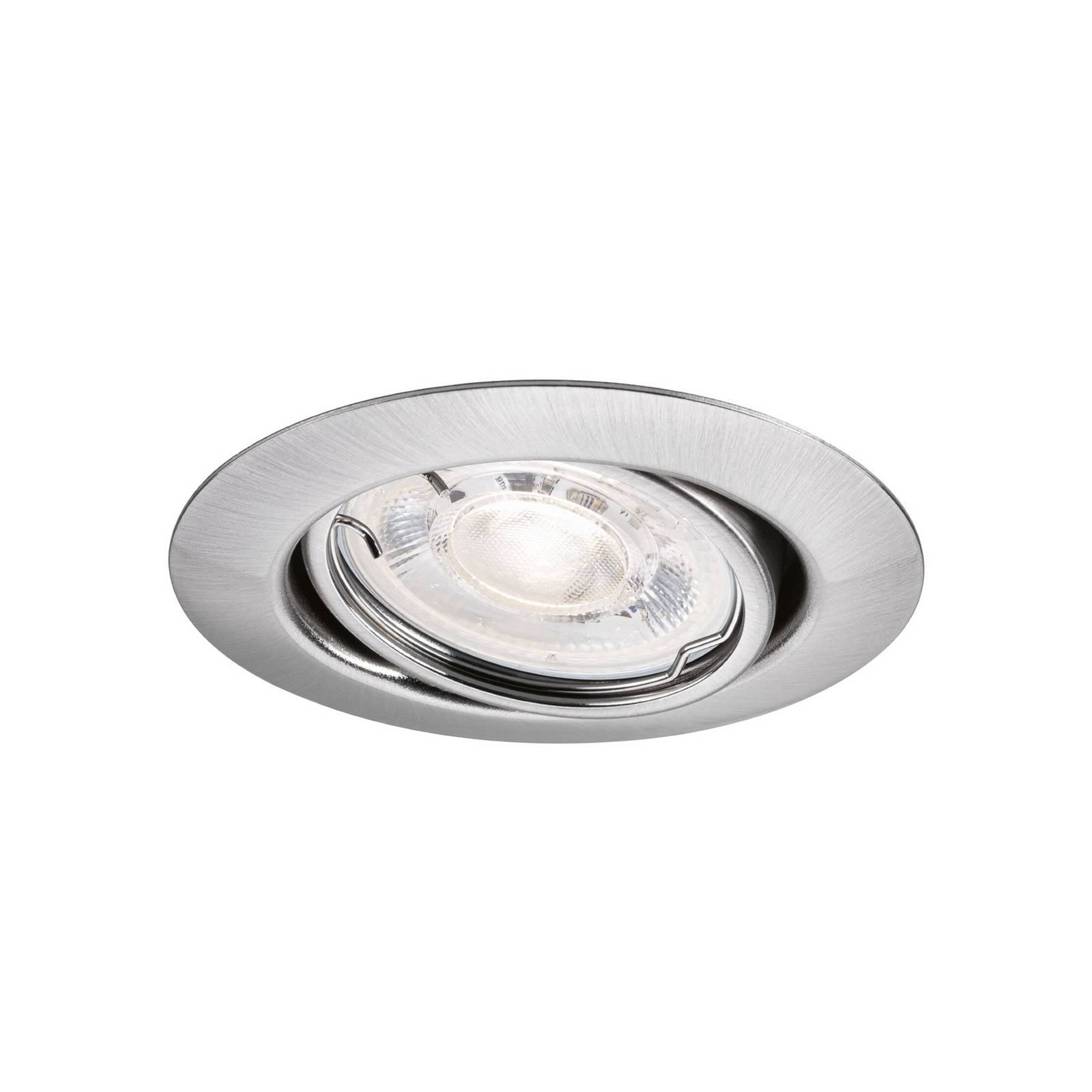 Paulmann – spot wpuszczany BASE, żelazny, Ø 9 cm, 4,9 W, 827, z regulacją kąta