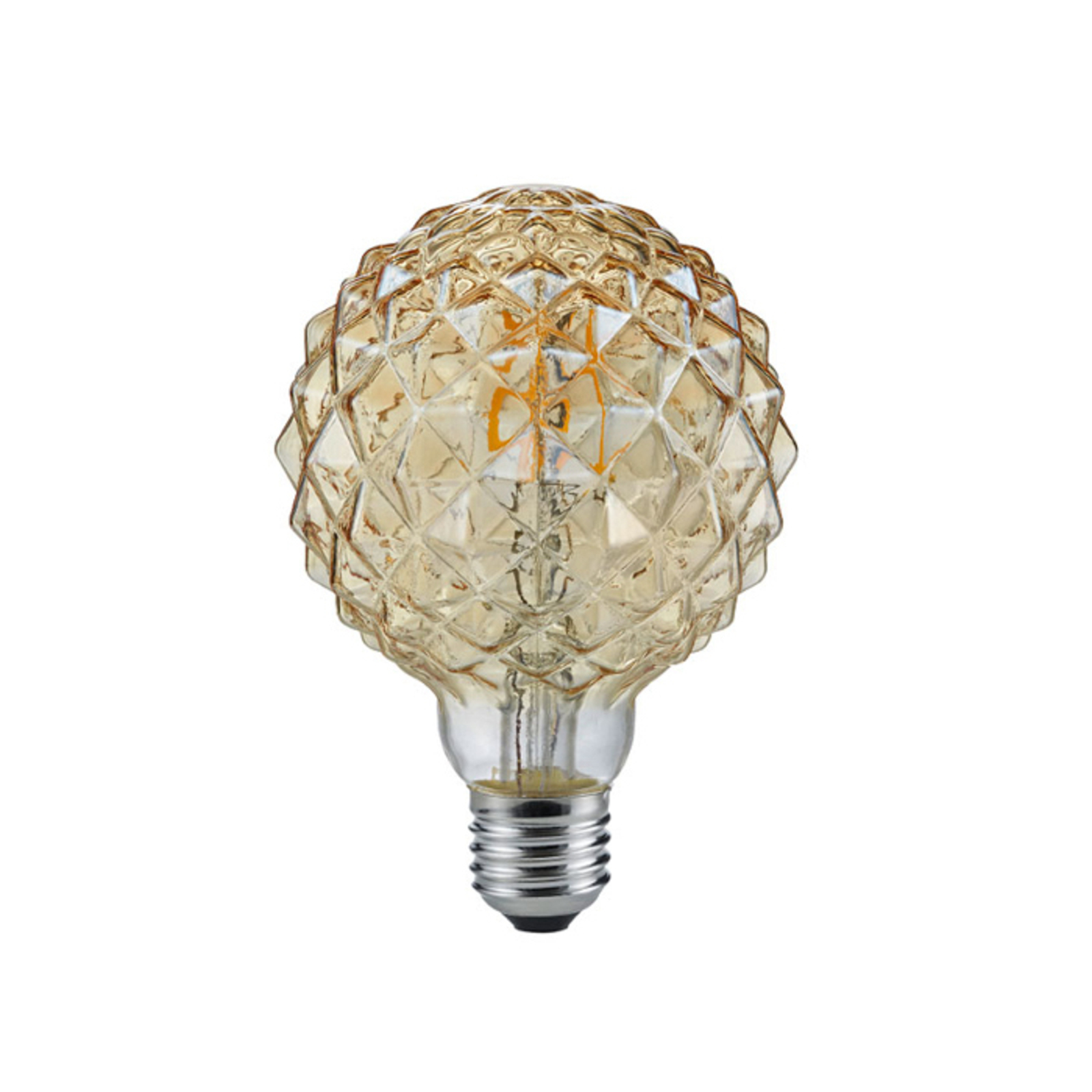 LED stiklinė lempa E27 4W 2700K gintarinės spalvos
