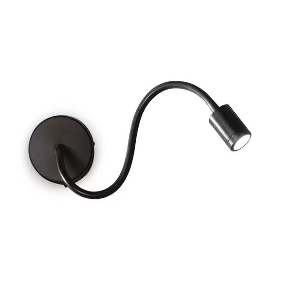 Lampenwelt Flexible LED-Wandleuchte Focus, schwarz