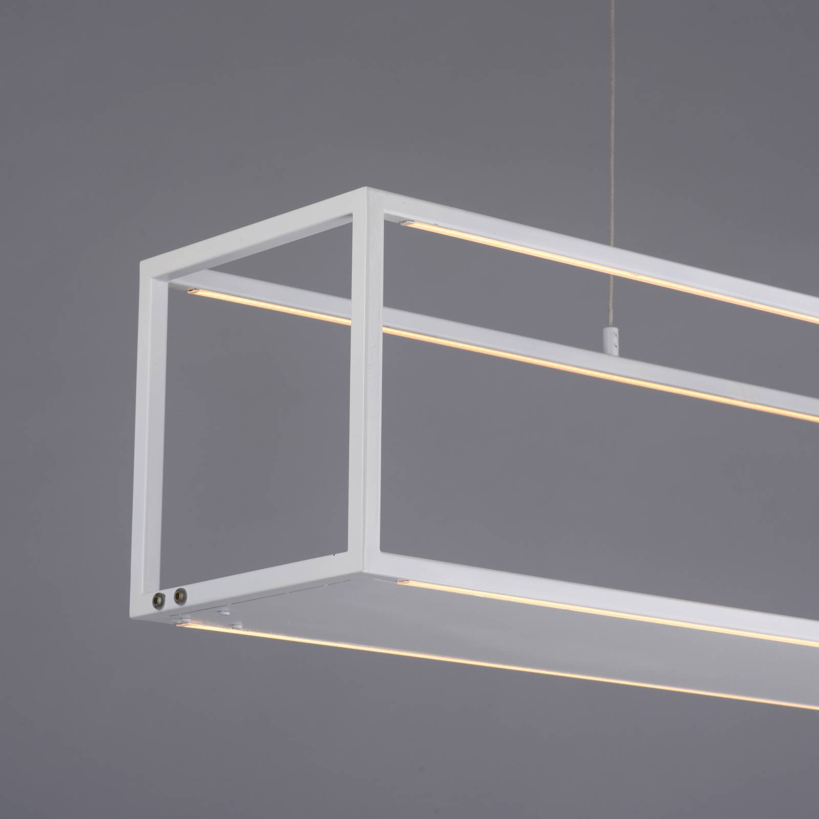 Paul Neuhaus żyrandol LED Contura, biała, 105 cm