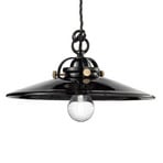 Black ceramic pendant light Edoardo, 31cm