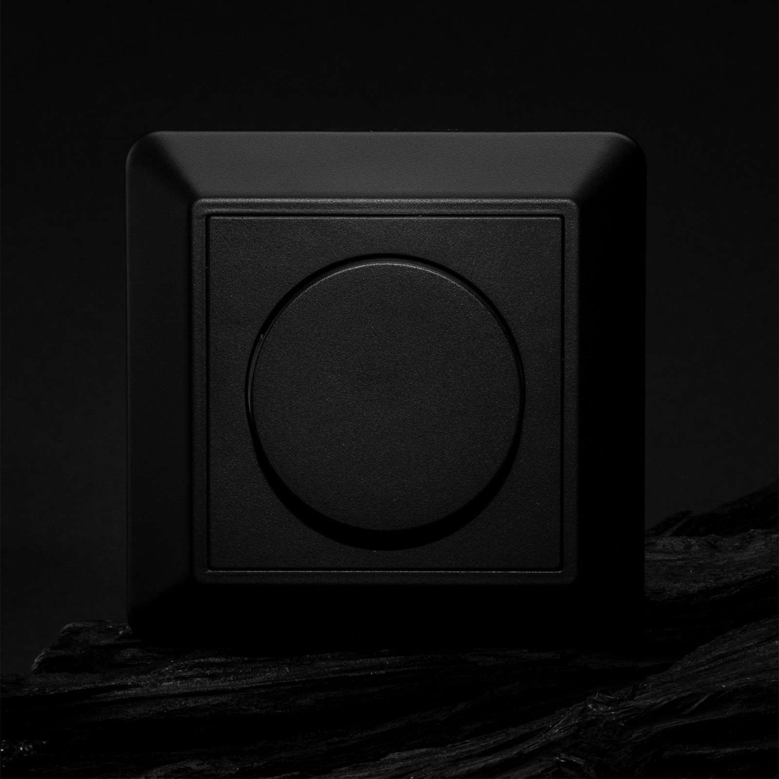 THE LIGHT GROUP SLC cover for SmartOne AC wall dimmer, black, plastic, W: 8.6 cm, H: 8.6 cm