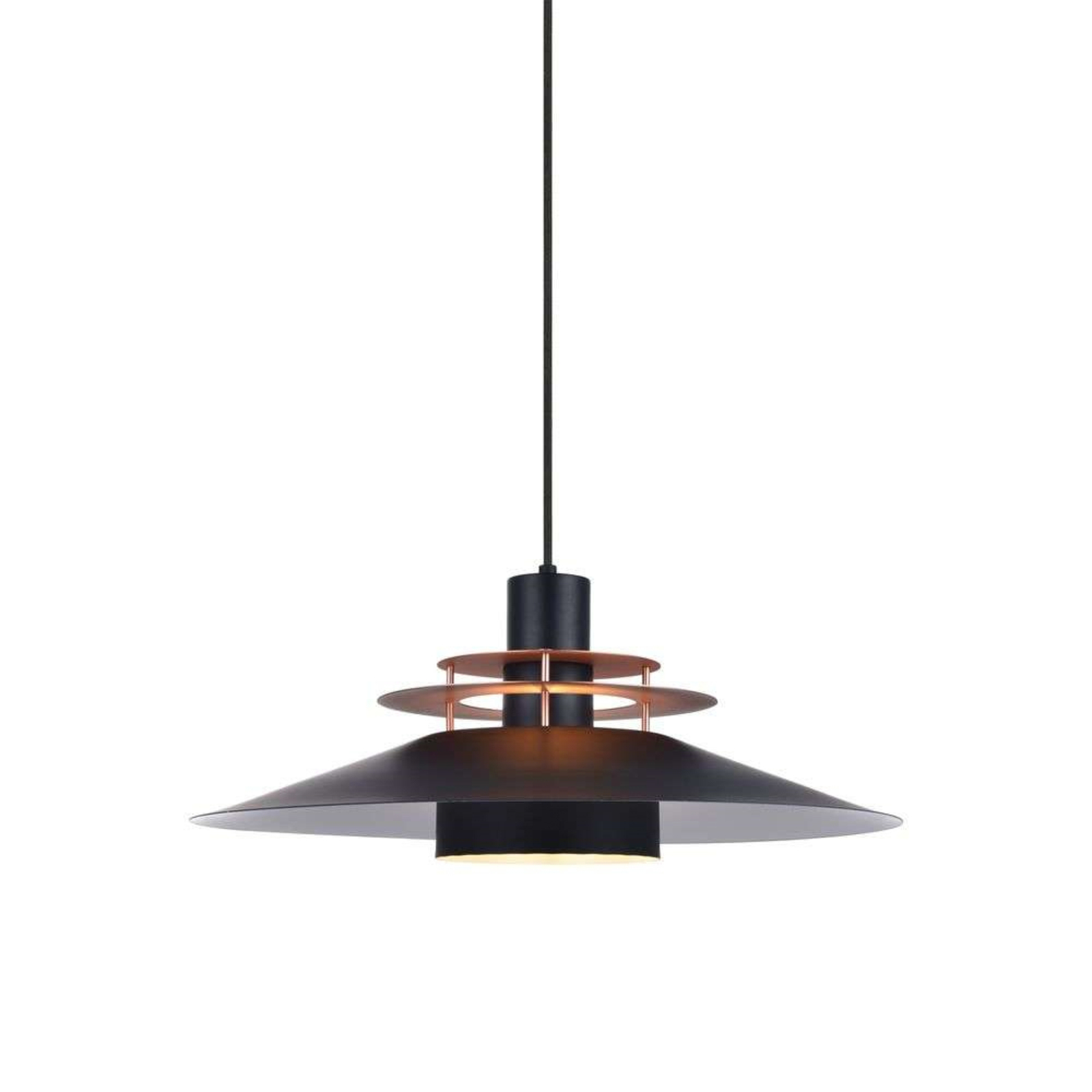 Rivoli Lustră Pendul Ø50 Black/Copper - Halo Design