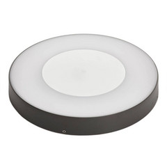 Sora LED Round Outdoor Ceiling Lamp w/Sensor Dark Grey - Lucande