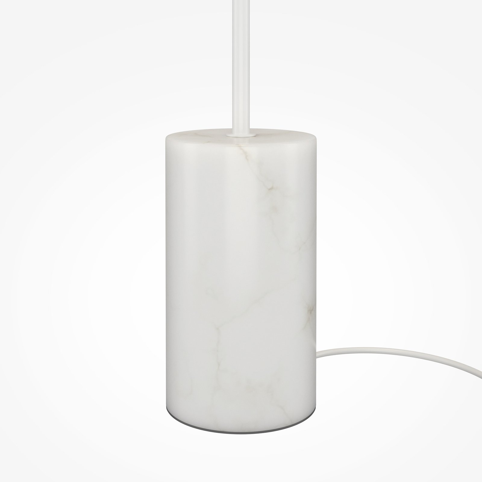 Maytoni LED floor lamp Kyoto, white, height 145 cm, marble