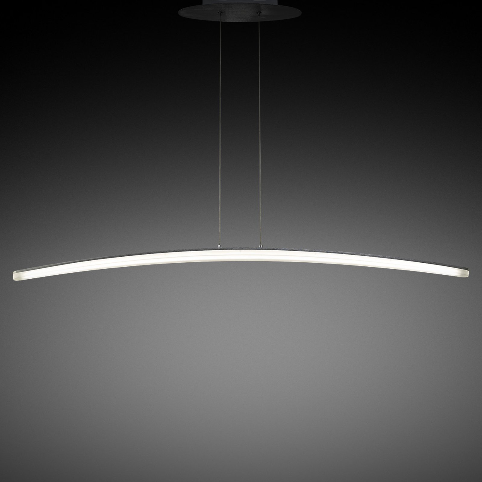 Wąska lampa wisząca LED Hemisferic 110,5 cm