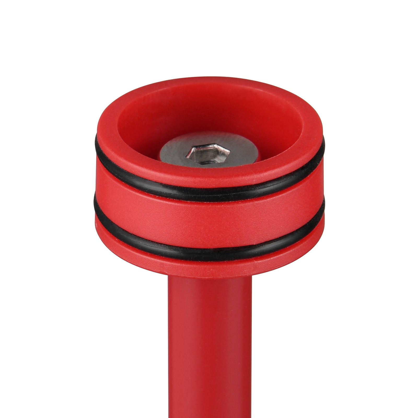 Suarez LED genopladelig gulvlampe, rød, højde 123 cm, metal