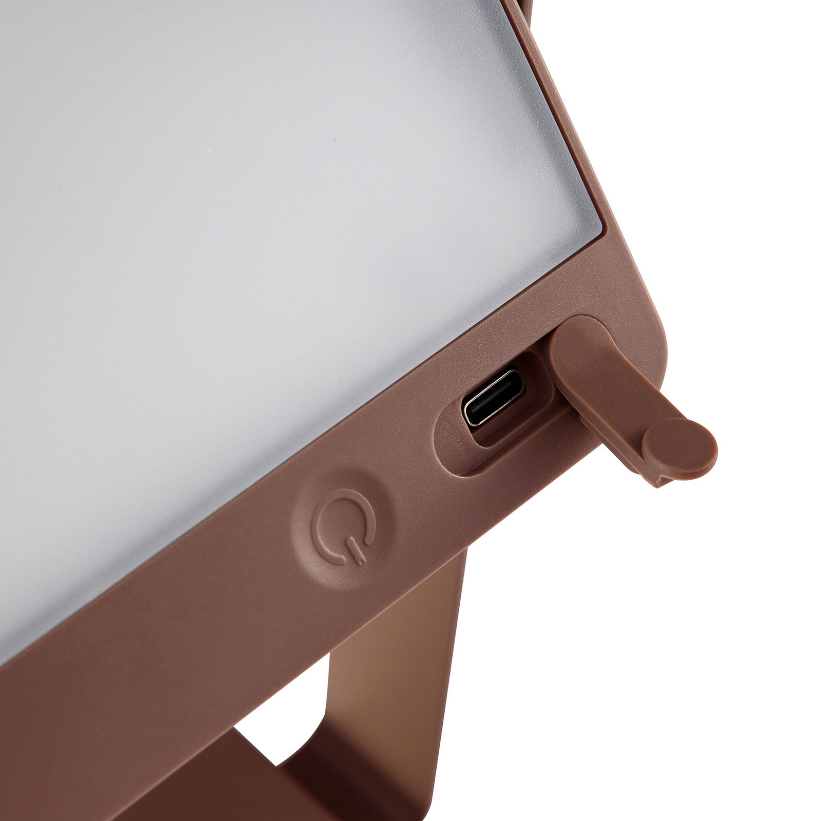 Solární LED stolní lampa Saulio s LED, hnědá, IP44, hliník, USB, akumulátor Solární LED stolní lampa Saulio s LED, hnědá, IP44, hliník, USB, akumulátor