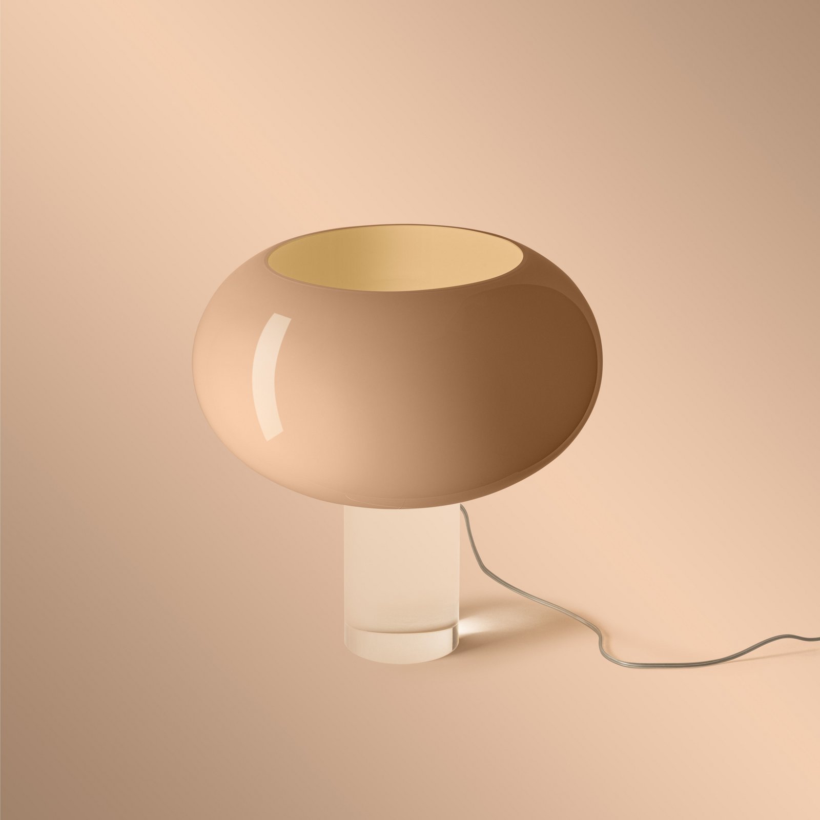 Foscarini candeeiro de mesa Buds 2, cipria, vidro, plástico, E27