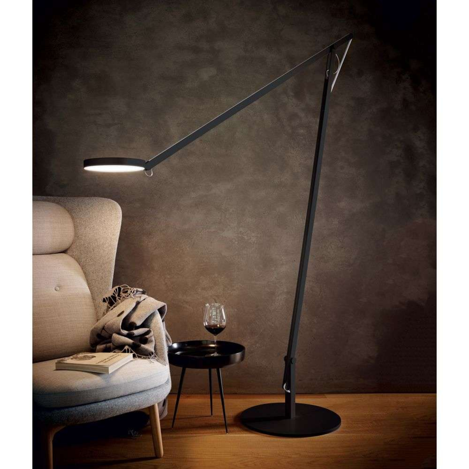 String XL Lampadar Matt Black/Silver - Rotaliana