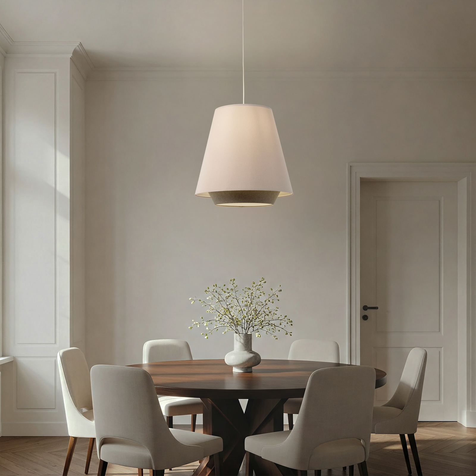 Sensei doblo piekaramais gaismeklis, krēmkrāsas/zaļš, Ø 50 cm, tekstils Sensei doblo piekaramais gaismeklis, krēmkrāsas/zaļš, Ø 50 cm, tekstils