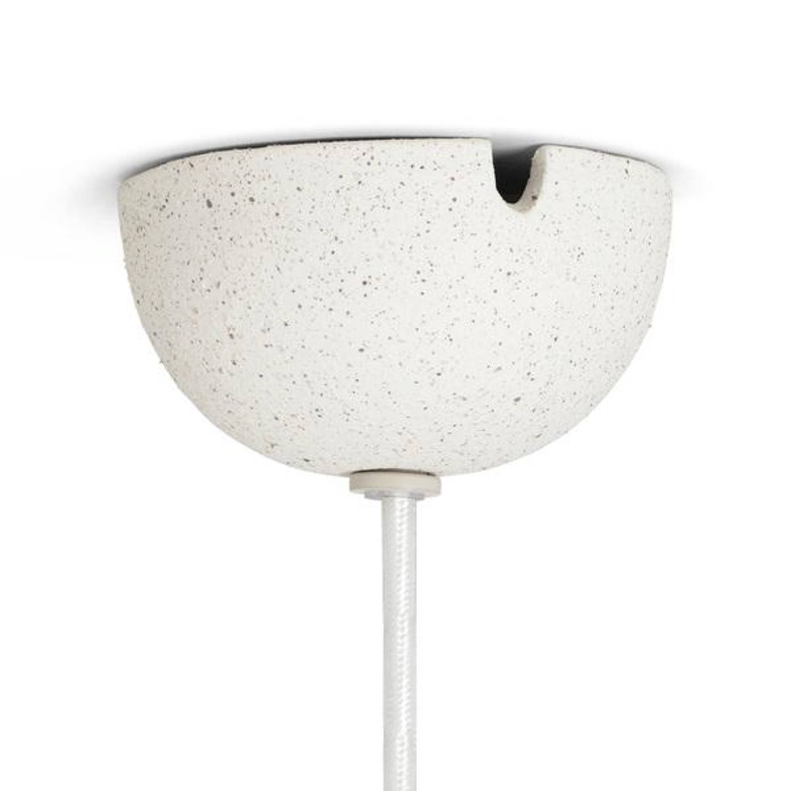 lampa wisząca ferm LIVING Speckle, Ø 30,5 cm, ceramiczna, biała