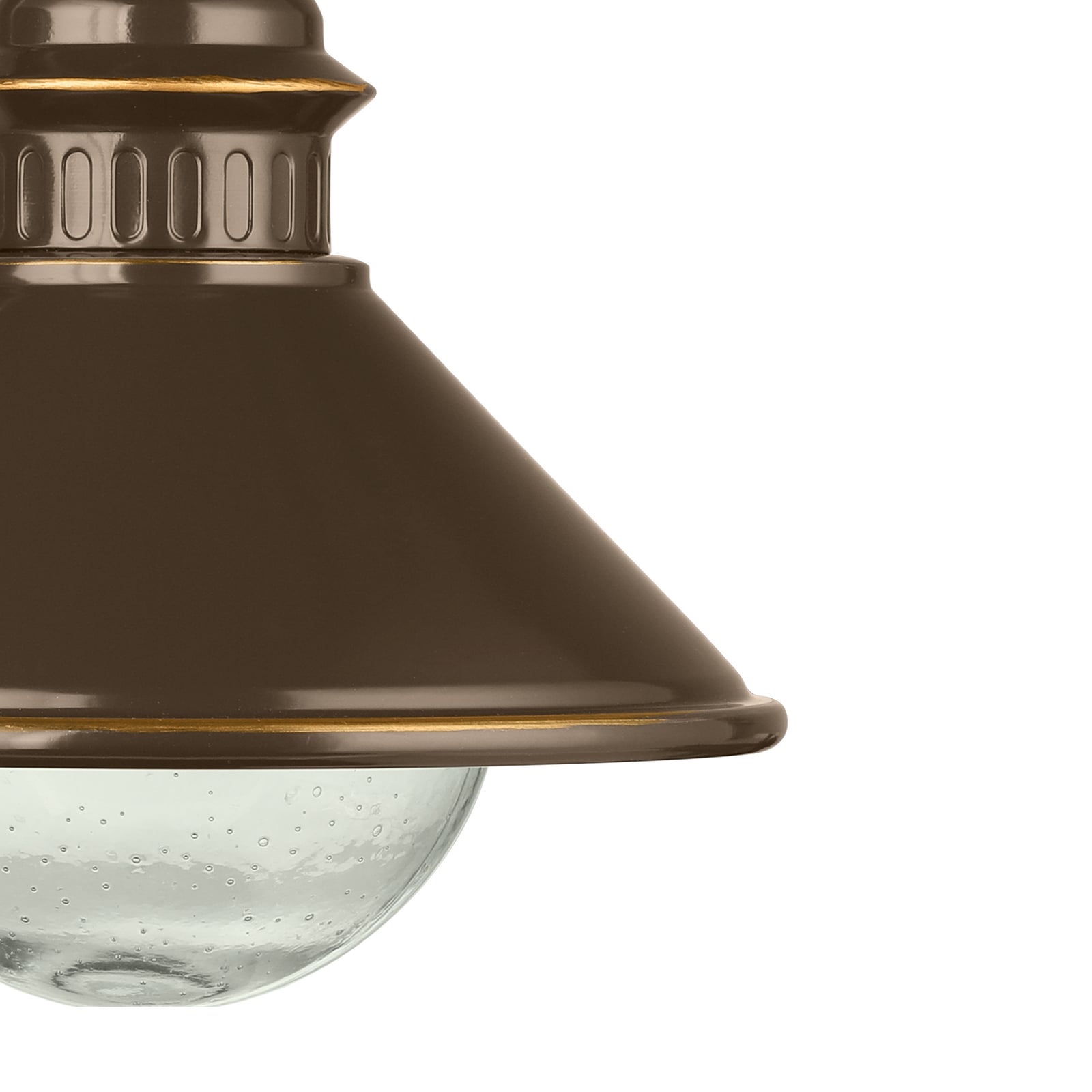 Außenwandleuchte Albacete, braun/kupfer, Ø 26 cm, Metall