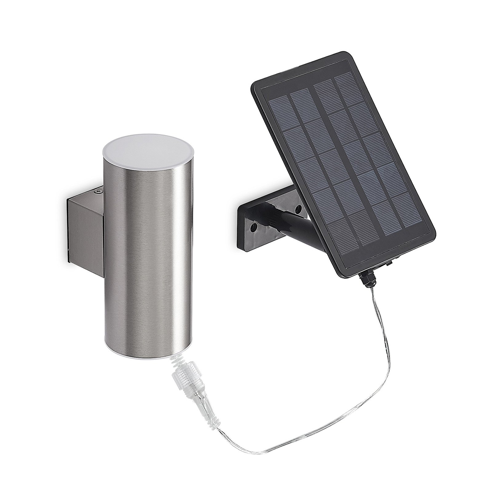 Lindby Maurun aplique LED solar, plata