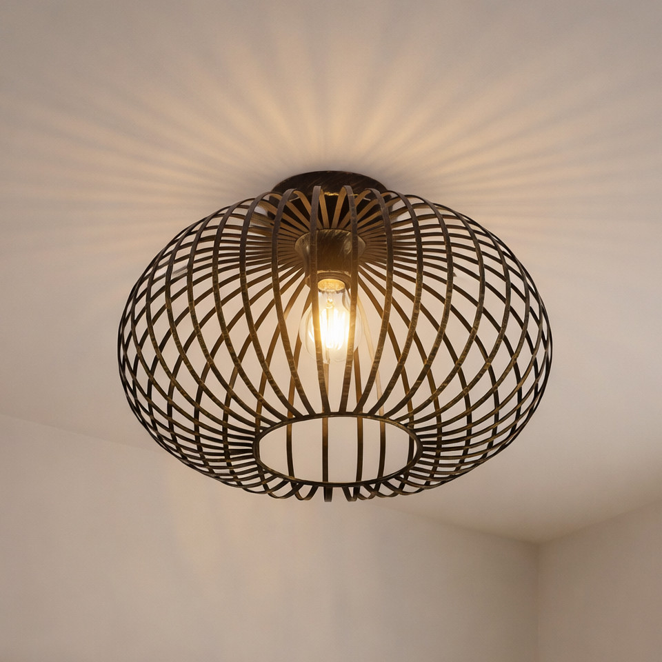 Lindby Rosalea taklampa, svart från Lindby