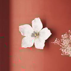 KARE Oggetto da parete Orchidea, poliresina, 24 x 25 cm, bianco