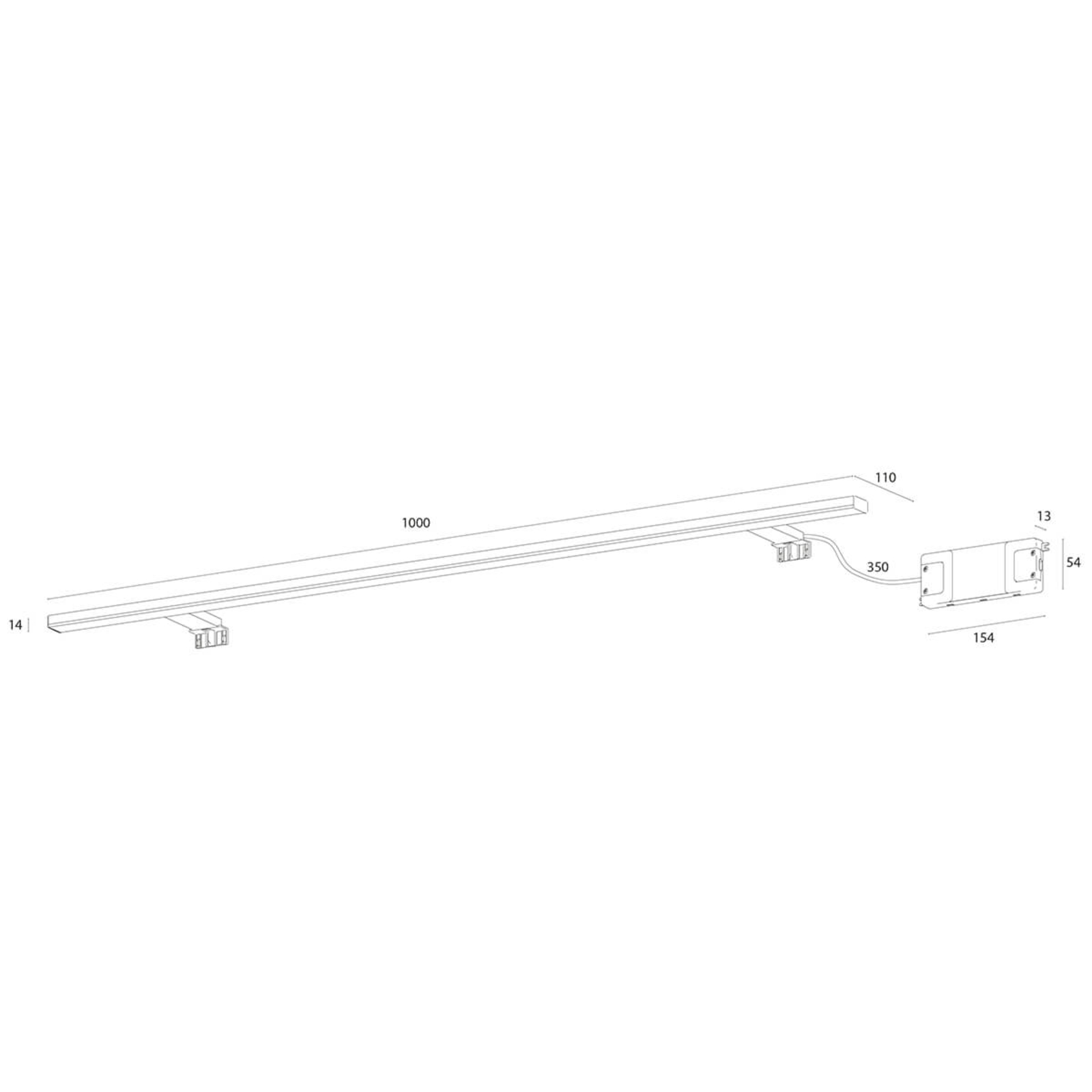 100 cm bred LED speillampe Esther | Lampegiganten.no 100 cm bred LED speillampe Esther | Lampegiganten.no