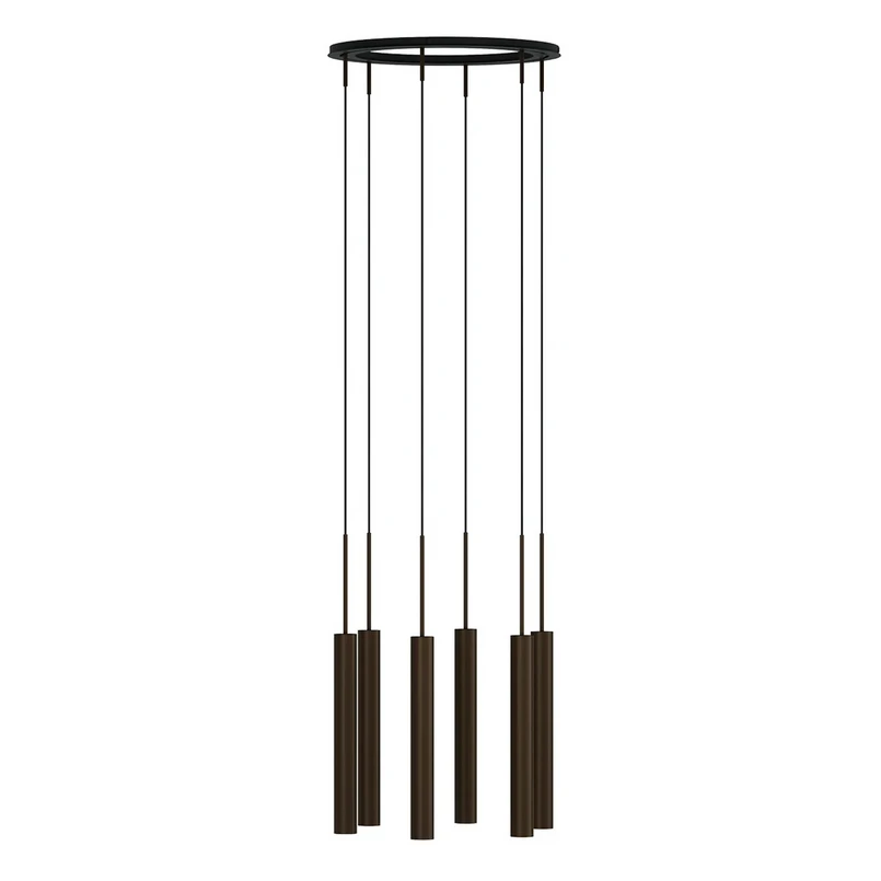 Audo Copenhagen - Tubulaire 6 Kronleuchter Alu/Anodized Bronzed