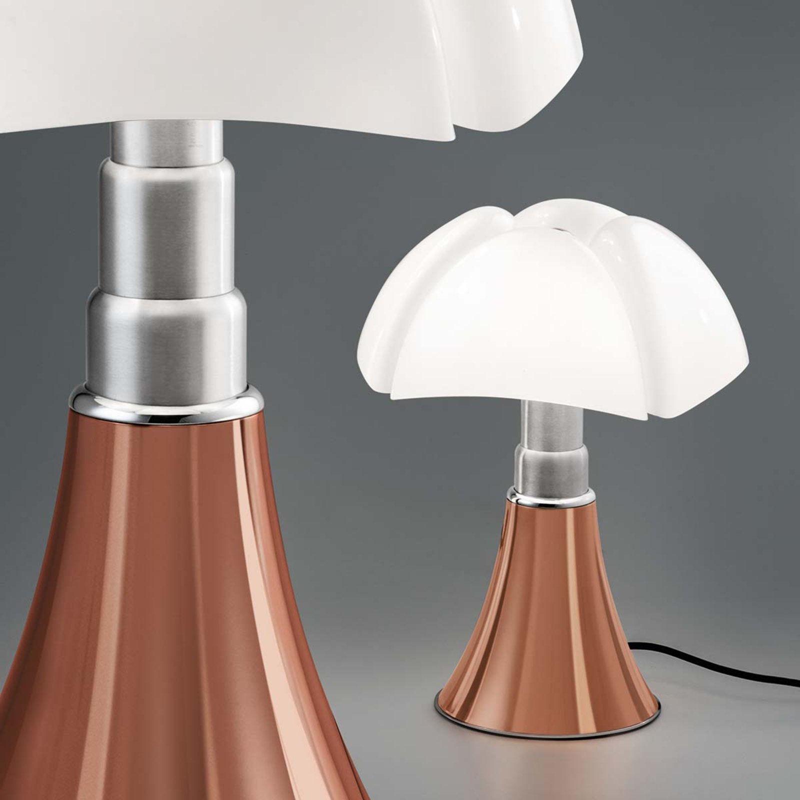 Martinelli Luce Minipipistrello lámpara de mesa de cobre
