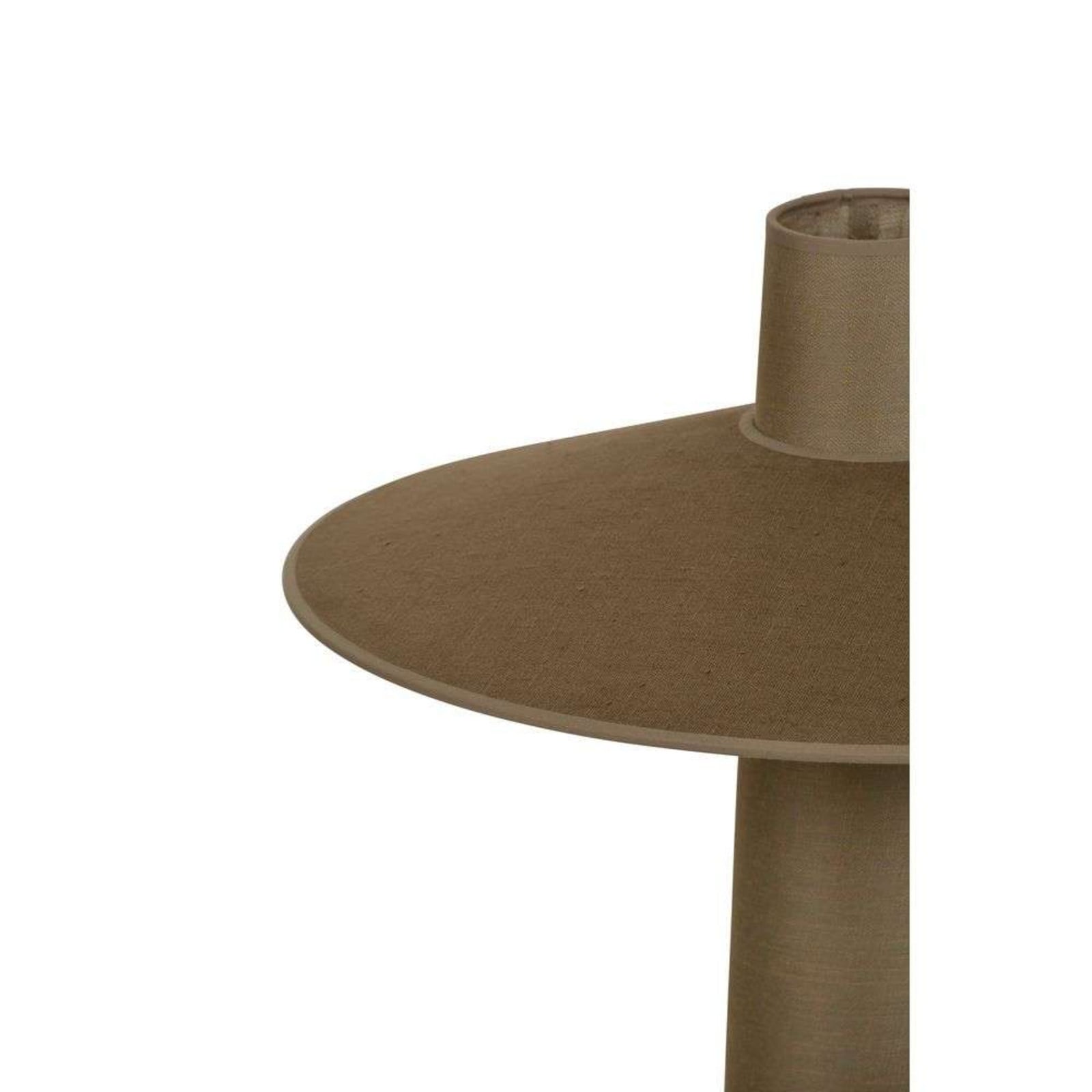 Thésée bordlampe, mørkebrun, højde 50 cm Forestier - Stue - Boho - Stof / tekstil - Med skærm