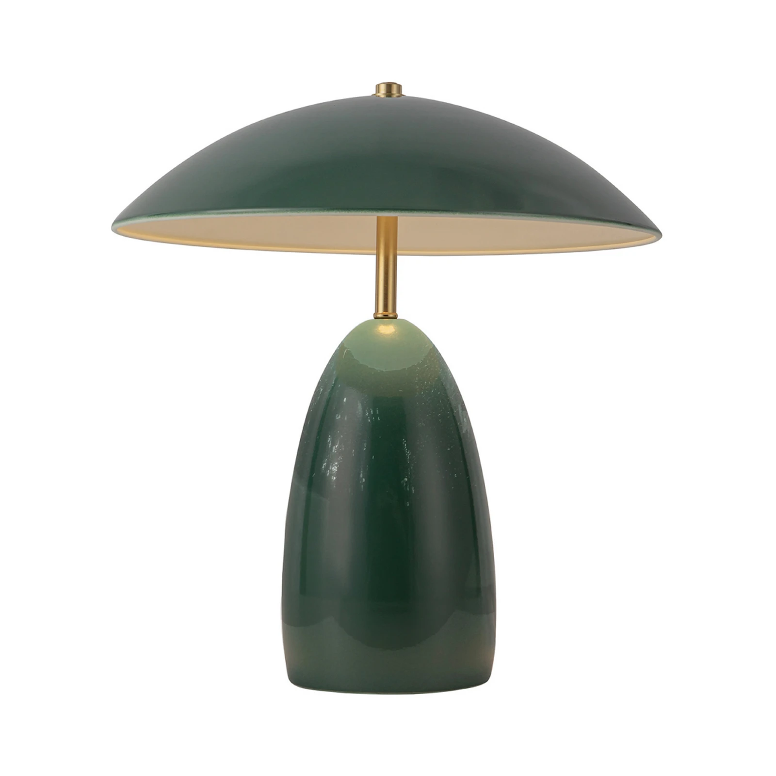 LED настолна лампа „Poppy“, зелена, височина 35 см, метална, с регулиране на