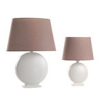 Tischleuchte Zen, Schirm beige, Keramikfuß