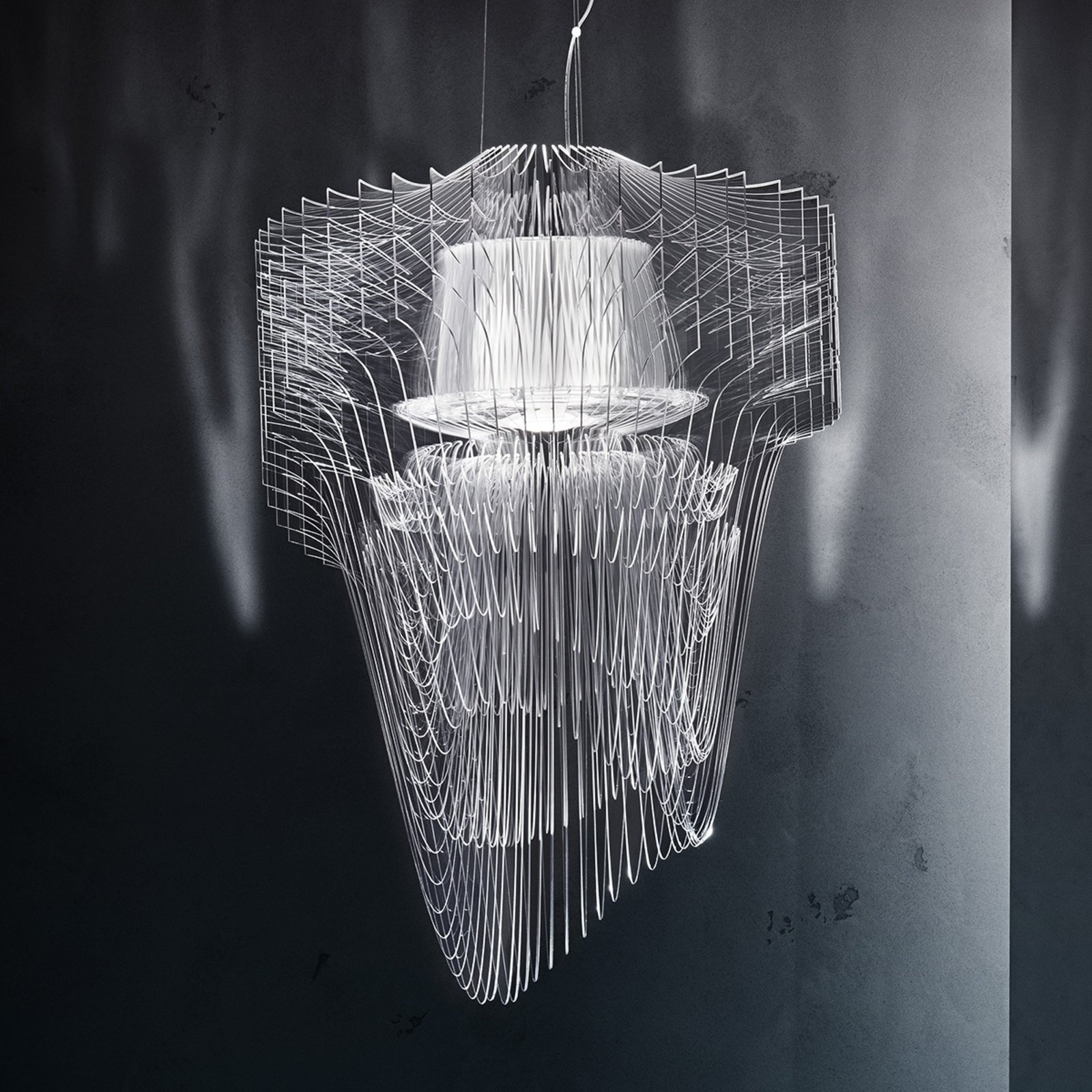 Slamp Aria - LED-hanglamp, 90 cm, klaar