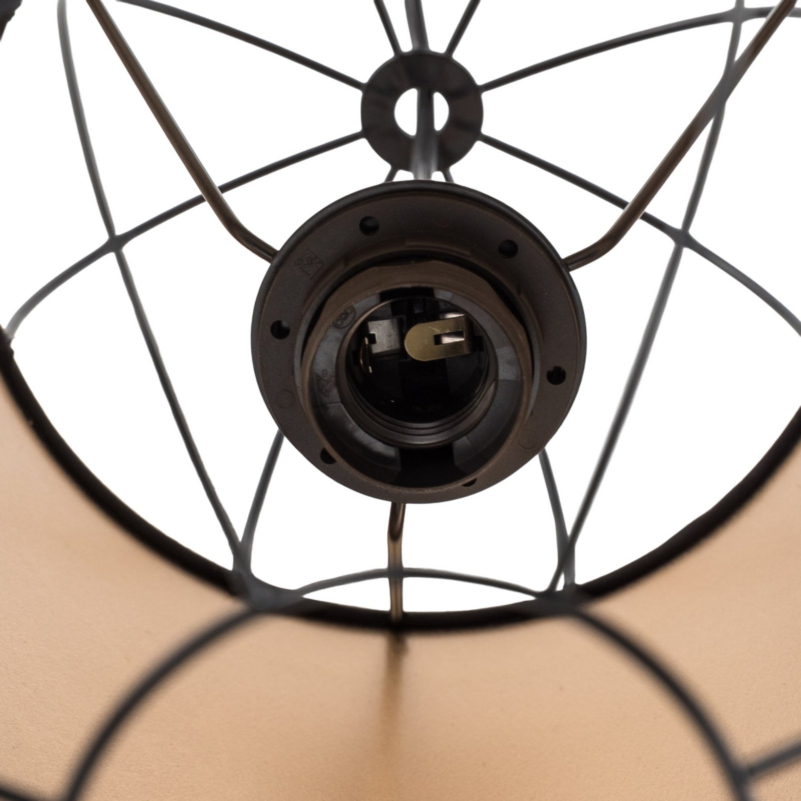 Hengelampe Lantern small, tekstil, metall, svart Hengelampe Lantern small, tekstil, metall, svart