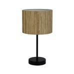 Meadow table lamp, brown, black, natural fibre, steel