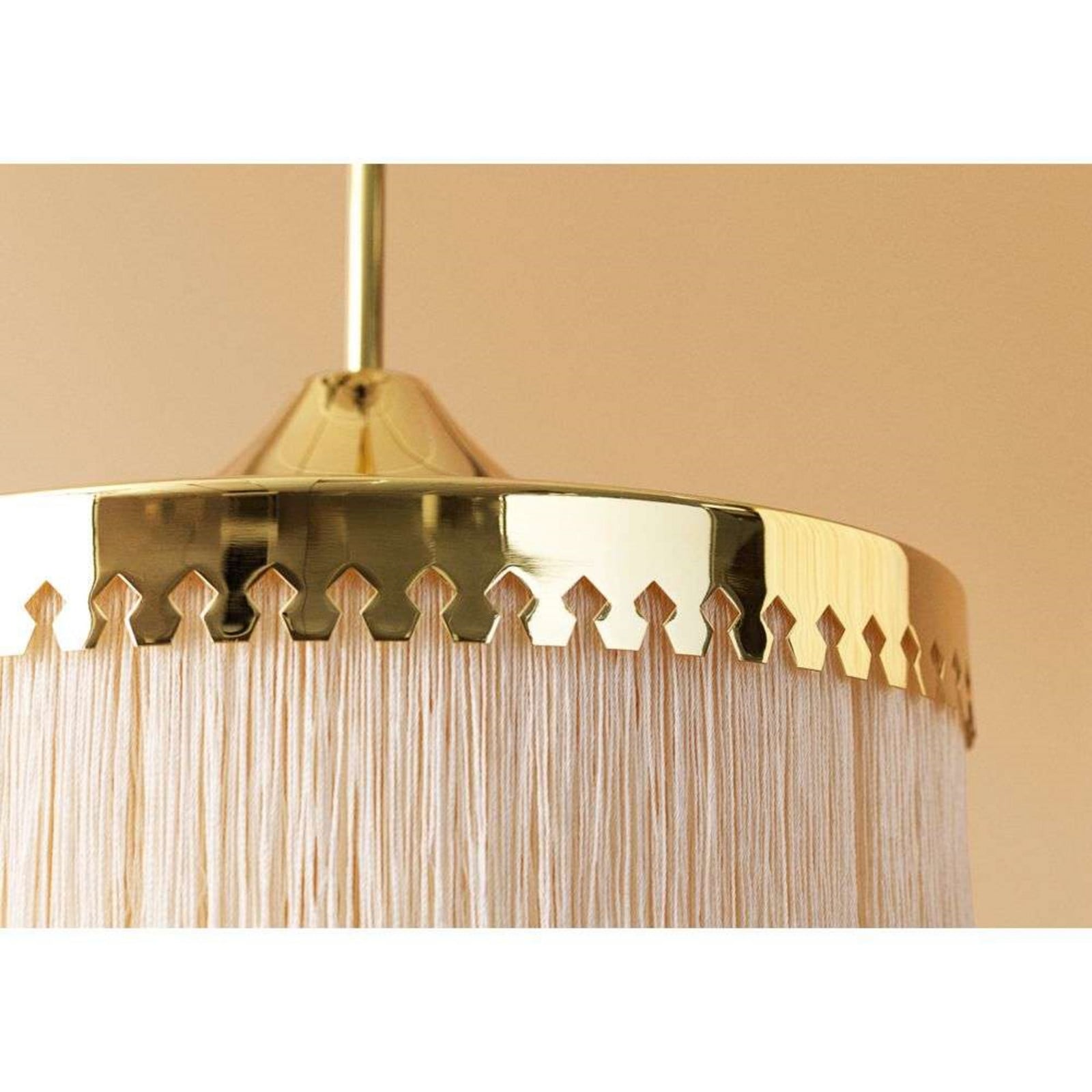 Fringe Pendel Ø30 Cream White Warm Nordic - Stue - Vintage - Metal - Med én lyskilde
