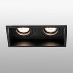 Lampe encastrable Hyde 2 lampes inclinable en noir