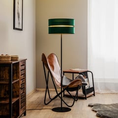 Põrandalamp Duo, roheline/kuldne, Ø 40 cm, 1-leekiline