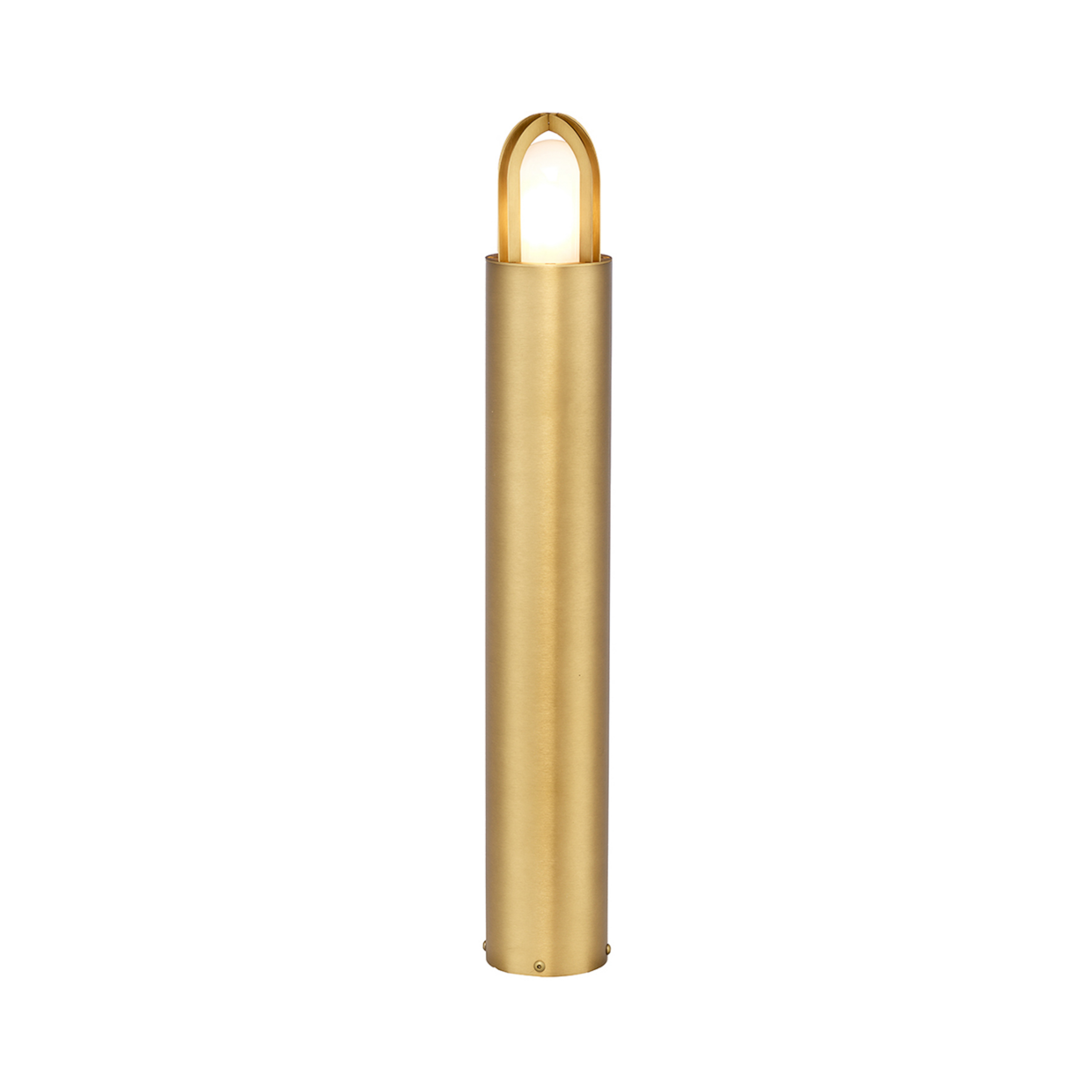 Borne lumineuse Paignton acier inox, laiton