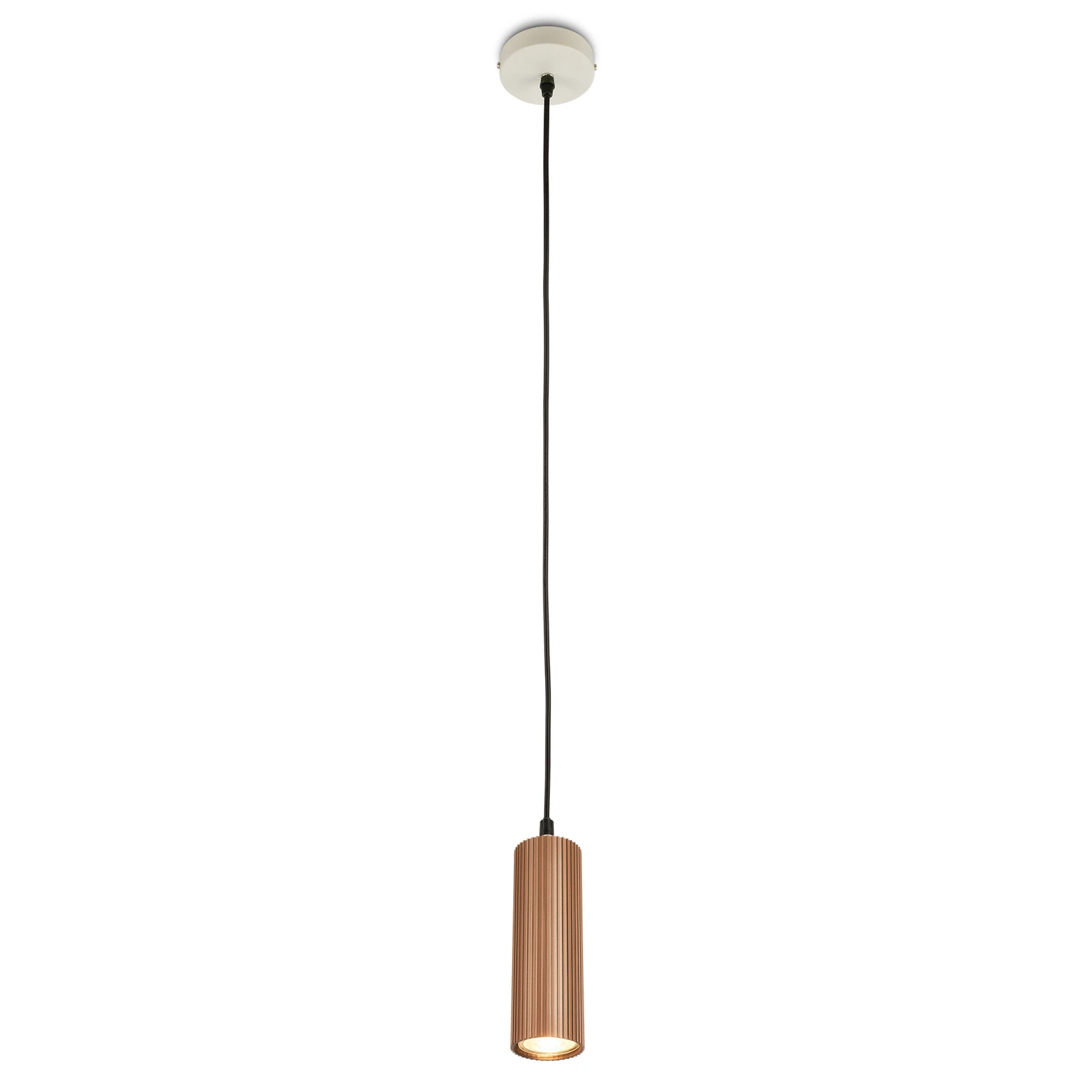 Lámpara colgante Ida, marrón, 1 luz, Ø 10 cm, GU10