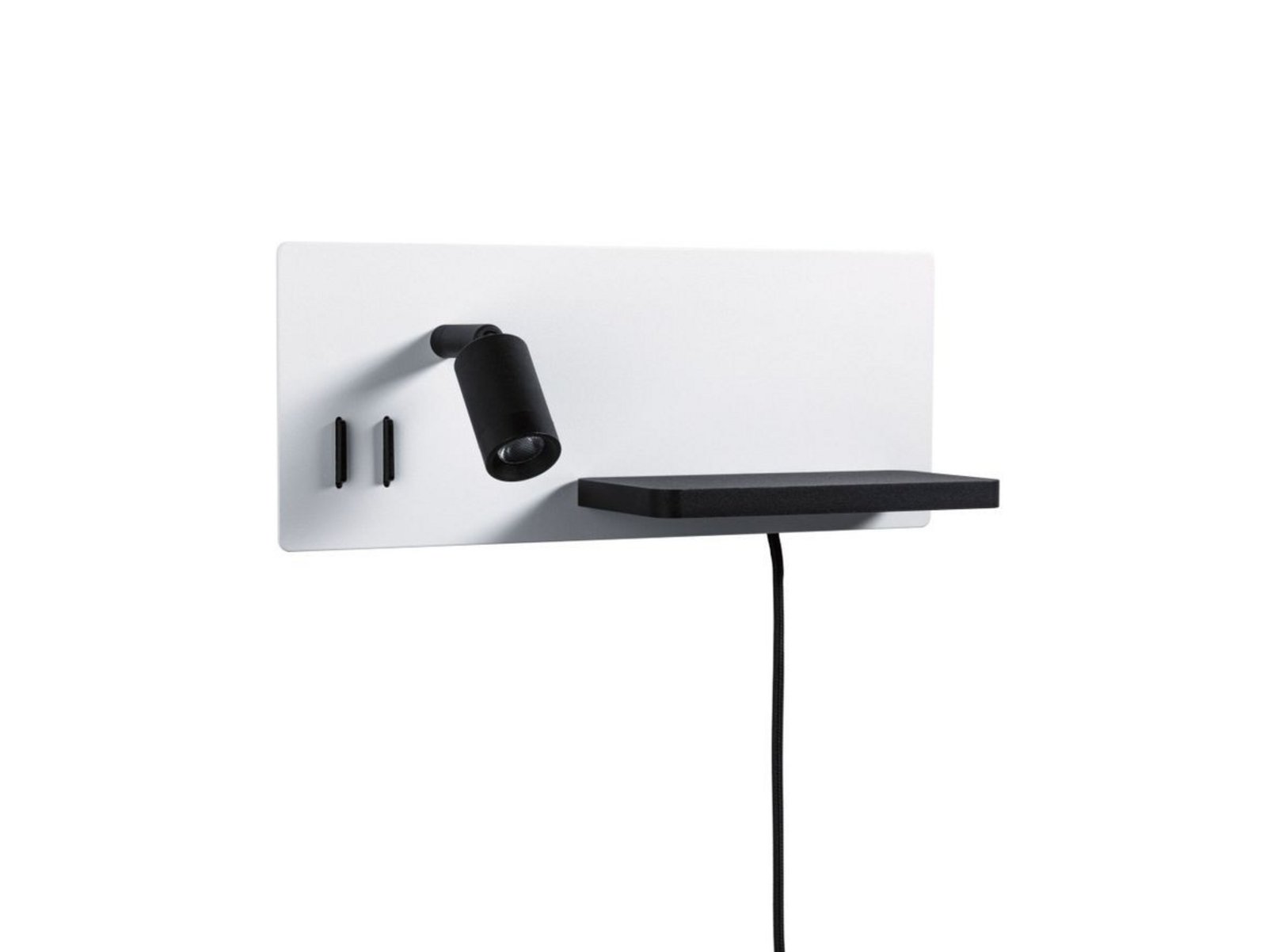 Serra LED Wall Lamp USB C Dim. Left Side Matt White/Matt Black - Paulmann