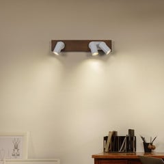 LEDVANCE LED таванна точка Mercury GU10, 3-светлинна, дърво/бяло