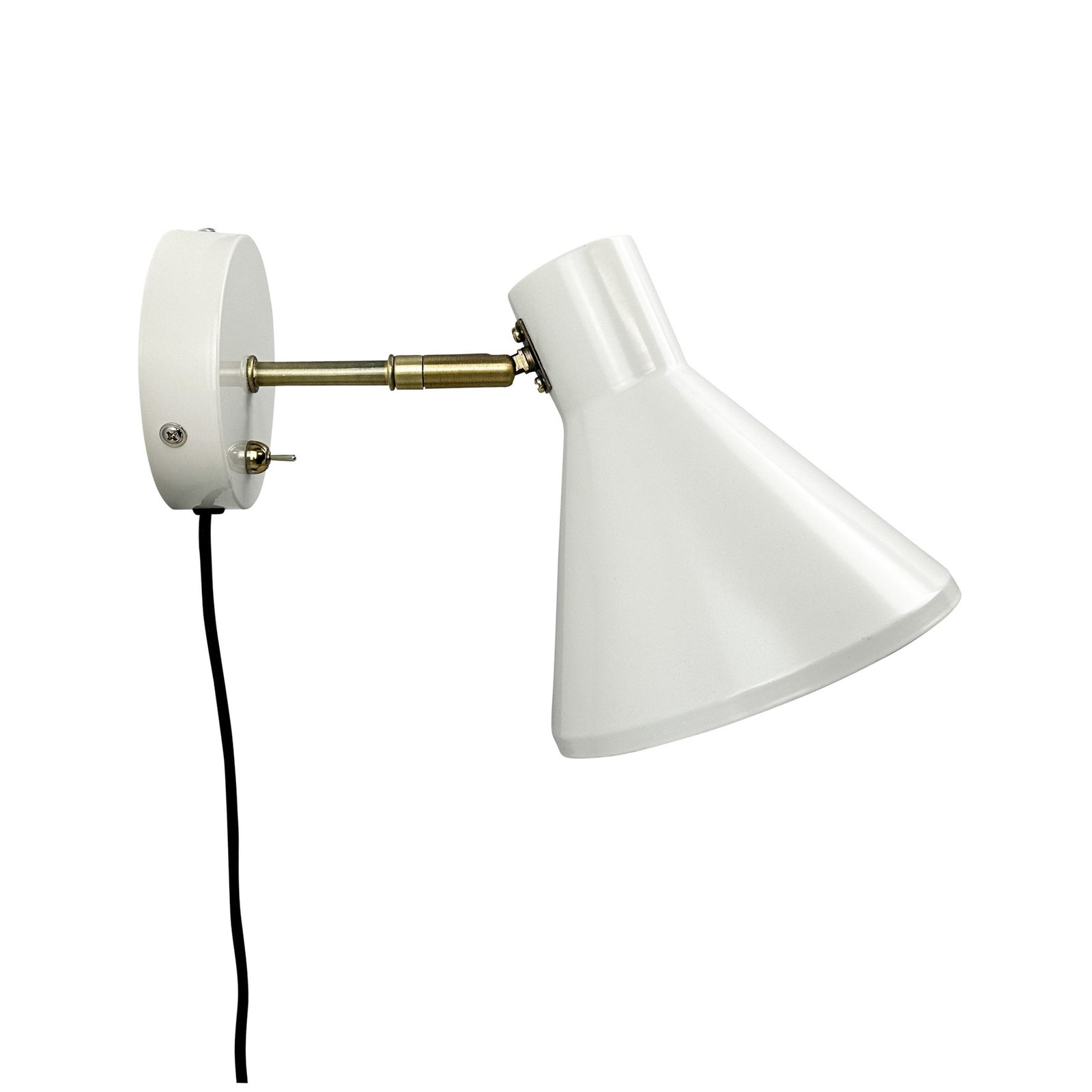 Dyberg Larsen Sleep wall lamp, putty white, Ø 15 cm, steel