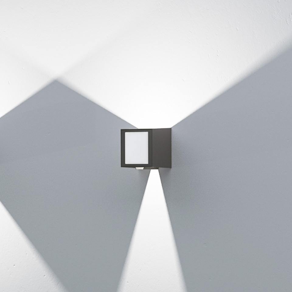 Loom Design Una LED-utomhusvägglampa 9 W, svart från Loom Design