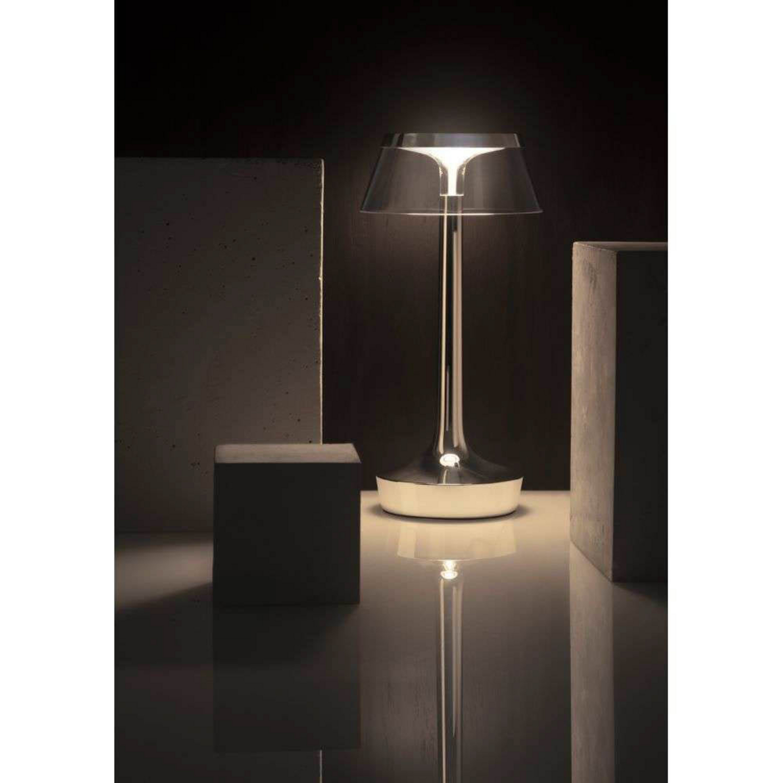 Bon Jour Unplugged Tischleuchte Chrome - Flos