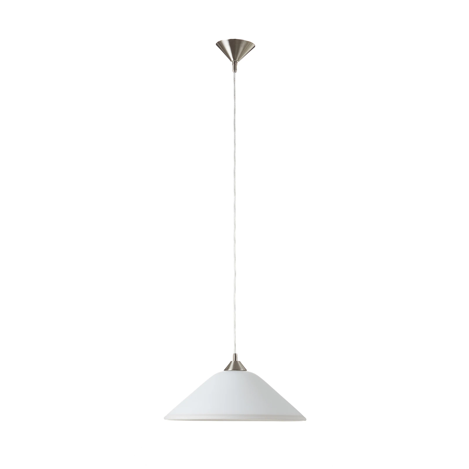 Suspension discrète LOISA à verre opale - nickel
