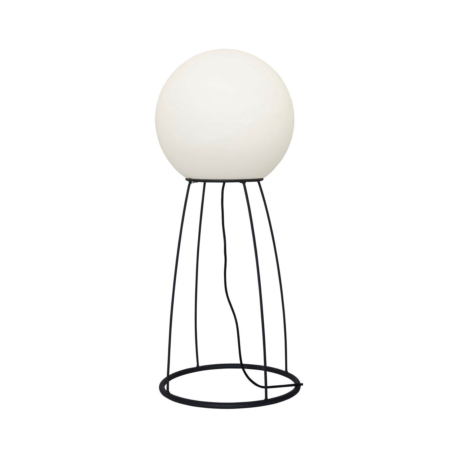 Patio lamp Mallorca 95 cm zwart/wit kunststof/metaal