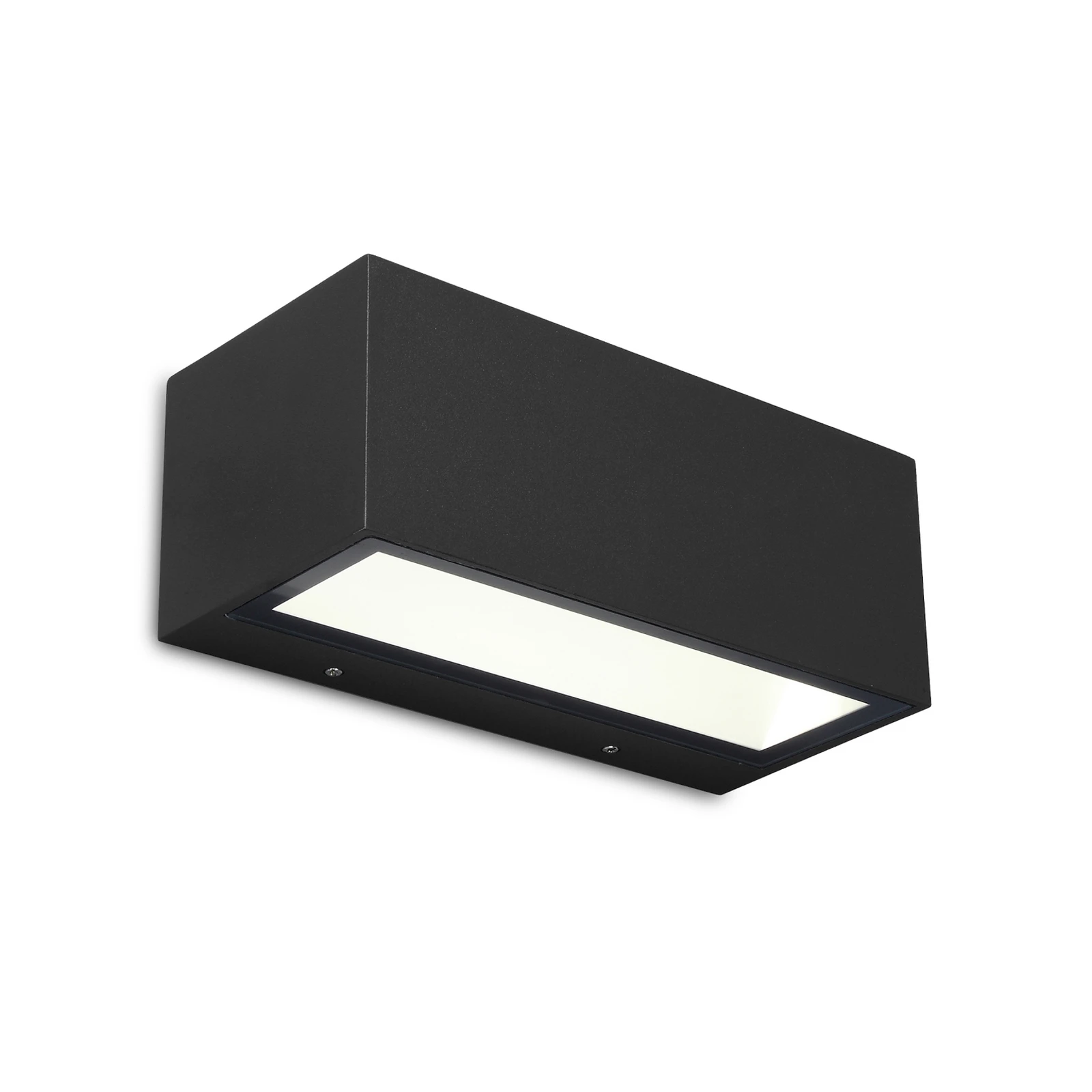 LED-utomhusvägglampa GEMINI, svart, 22 cm, IP54, upp/ned